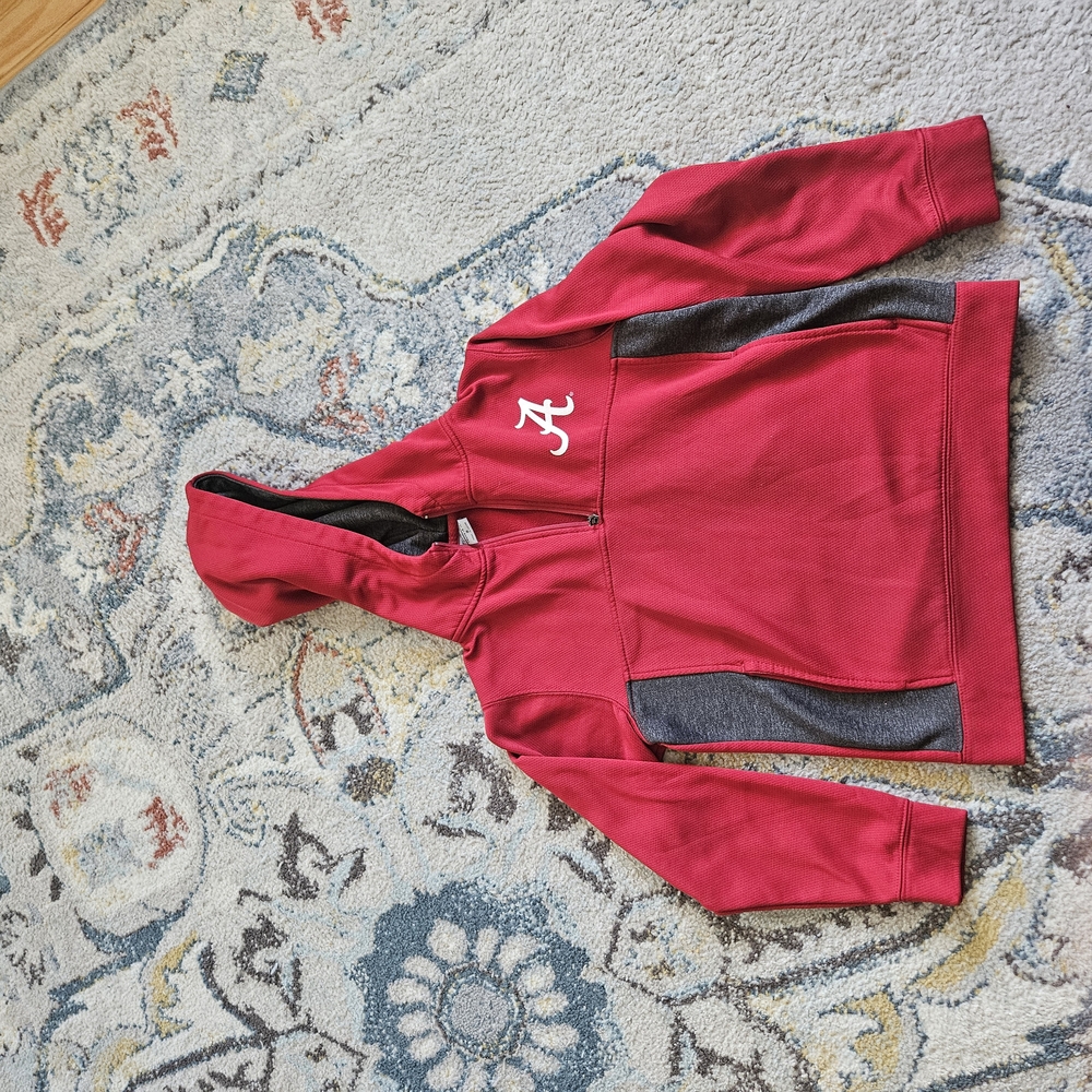 Roll Tide! ALABAMA Kids Red and Gray Hoodie. Size Small.